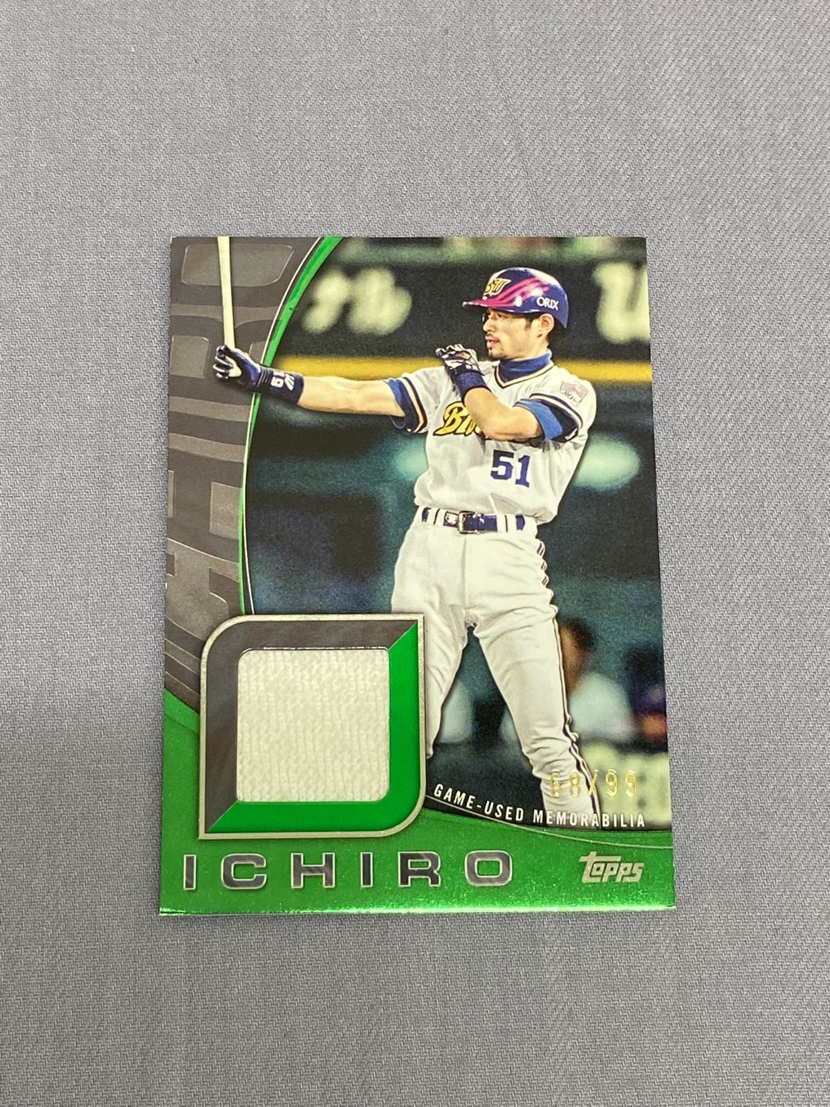 Topps NPB スタジアムクラブ ベースボールカード イチロー 68 99 メモラビリア ICHIRO GAME- 810 Stadium Club Baseball Card
