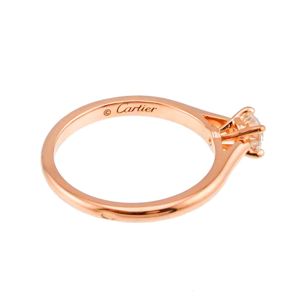 カルティエ Cartier ソリテール ダイヤ 0.26ct E/VVS2/3EX #49 リング
