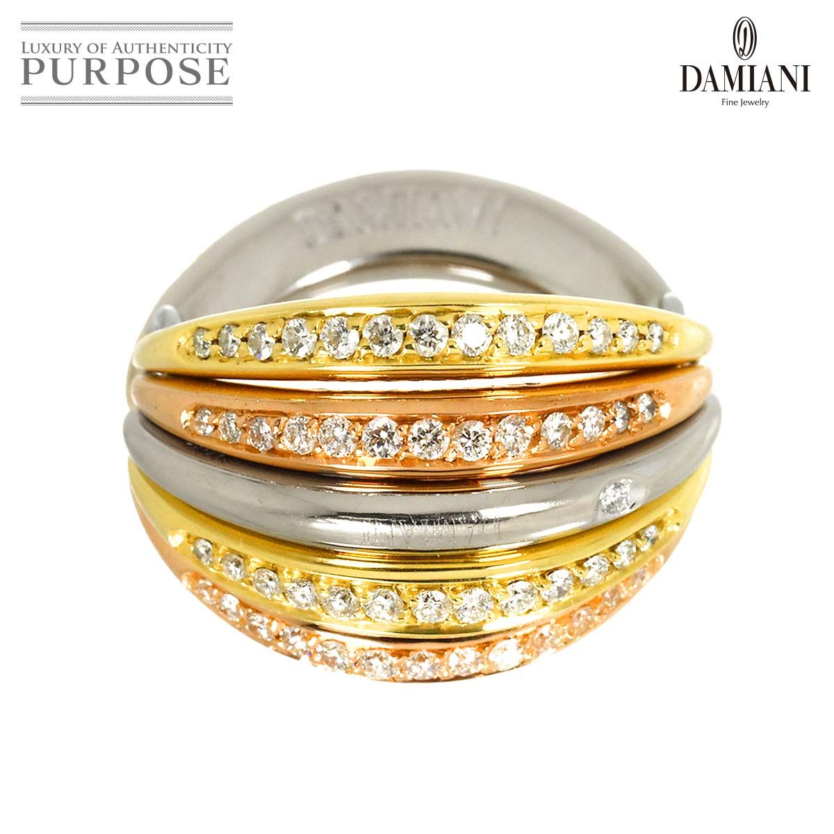 ダミアーニ DAMIANI ガイア 14号 リング ダイヤ K18 YG WG PG スリー 