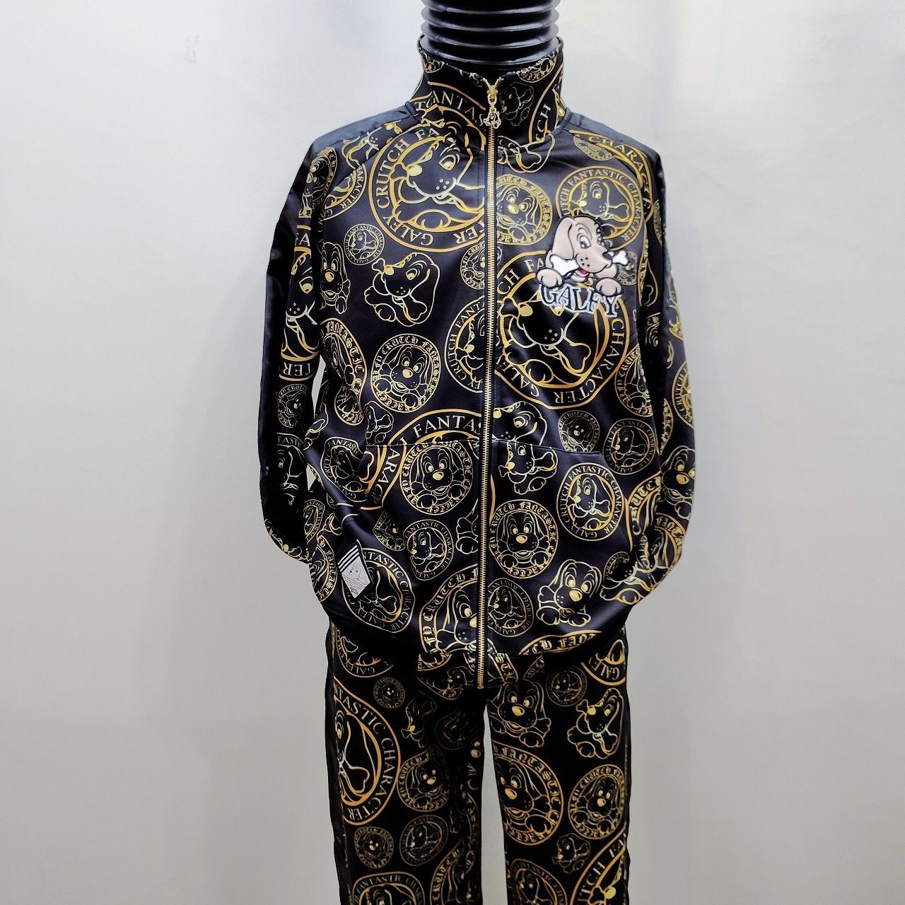 ガルフィー SATORU セットアップ L 中型犬サイズ 黒×金