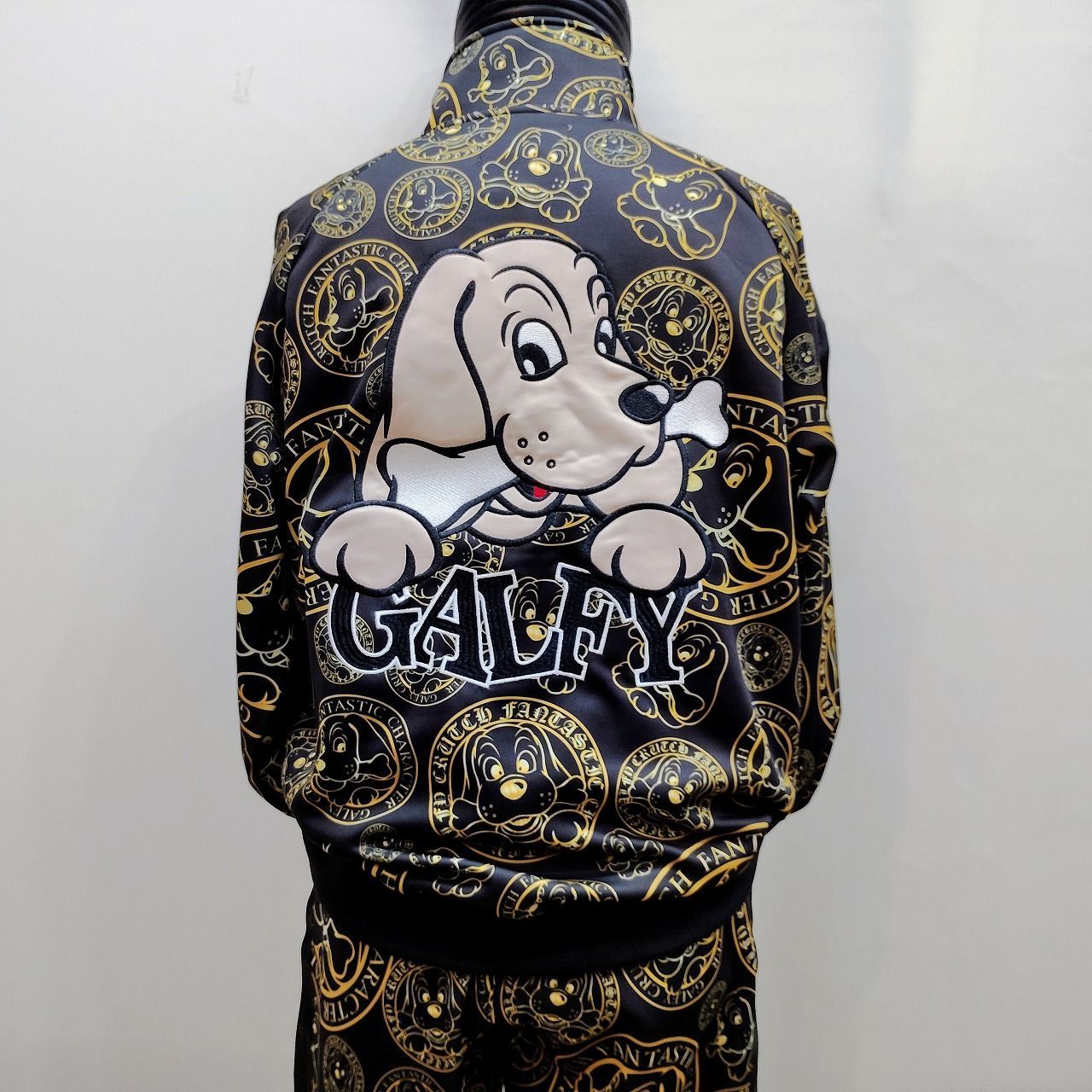 ガルフィー SATORU セットアップ L 中型犬サイズ 黒×金