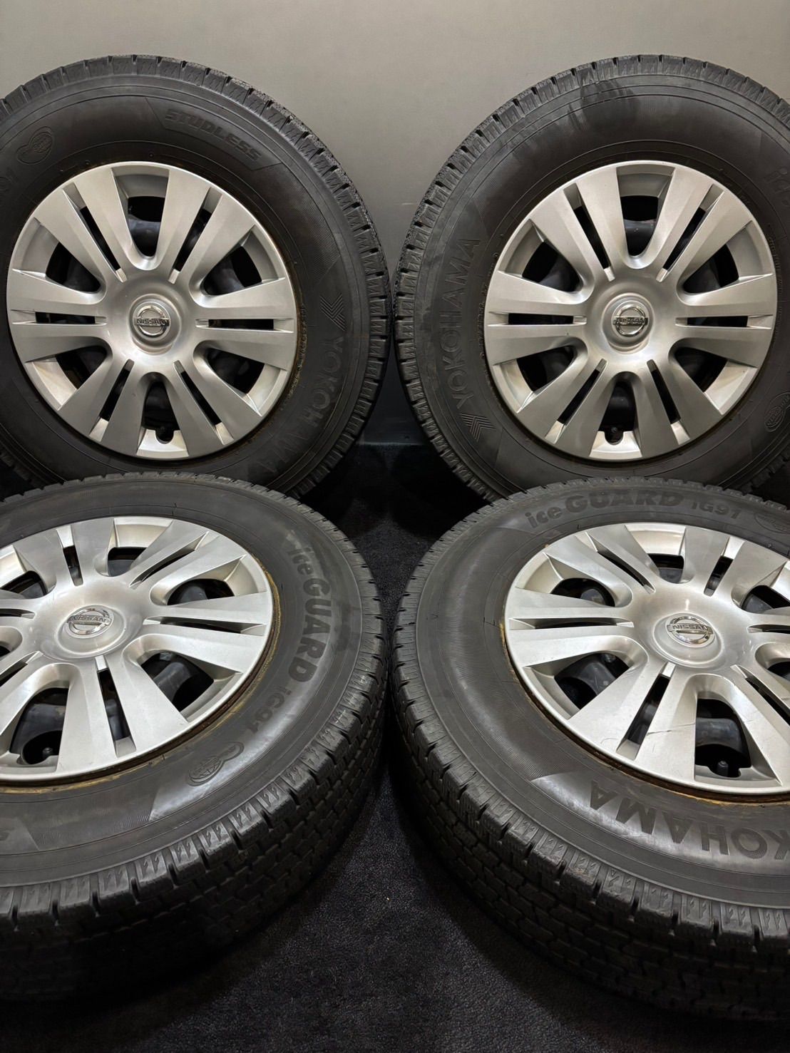 195 80 R 15 107 105 L LT ice GUARD iG 91 20年製 日産 キャラバン 15インチ 5 J 45 139 7 6 H スタッドレス 4本 南6 K 582