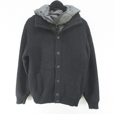 ザノーネ ZANONE 7ETJP1 ZC240 カーディガン ニット ダウンベスト 48 紺系 ネイビー イタリア製 ライナー 毛 ウール 無地