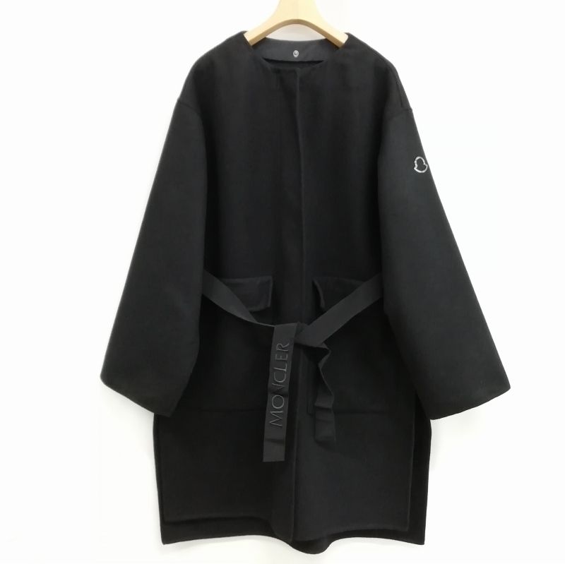 モンクレール MONCLER 21AW Fleole ウール ロング コート フーデット