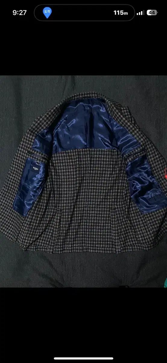 バルバSSCナポリ ハンドメイドジャケット グレー