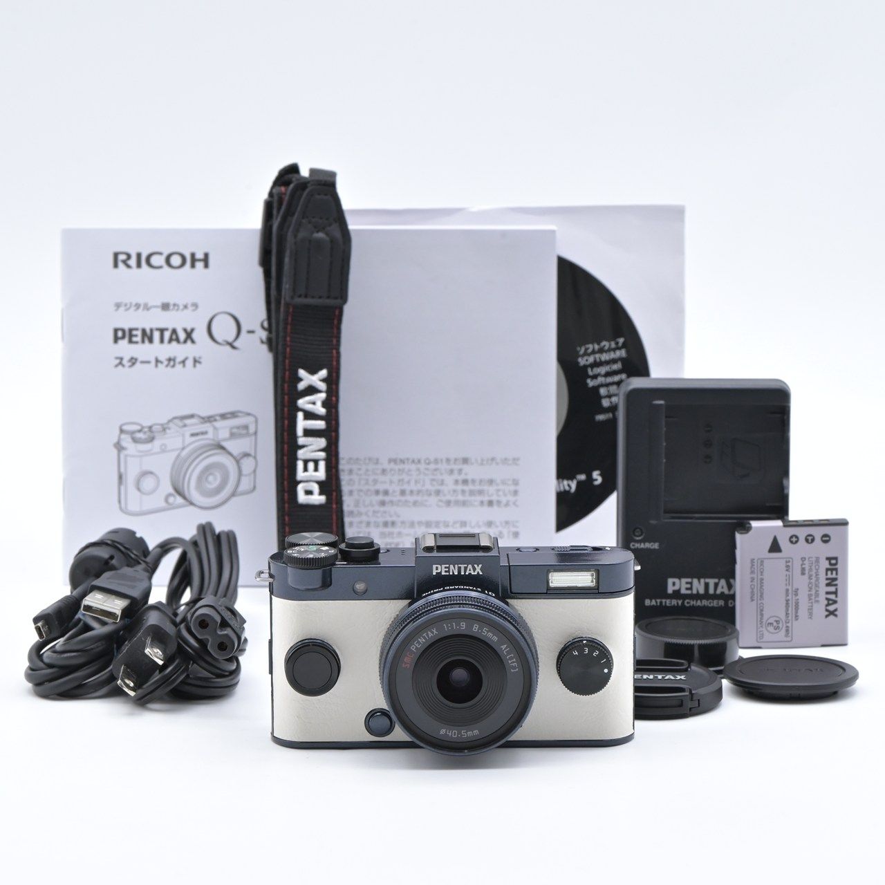 PENTAX ペンタックス Q S 1 直販 メタルネイビー クリーム 01レンズ オーダー ミラーレス一眼レフカメラ