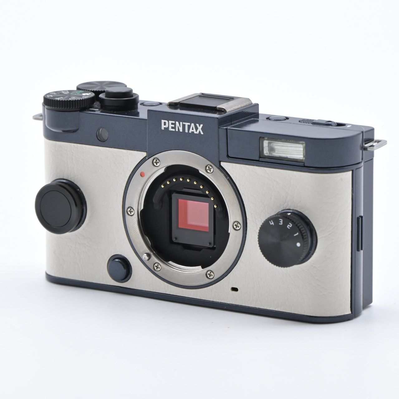 PENTAX ペンタックス Q-S1 直販 メタルネイビー×クリーム 01レンズ オーダー ミラーレス一眼レフカメラ