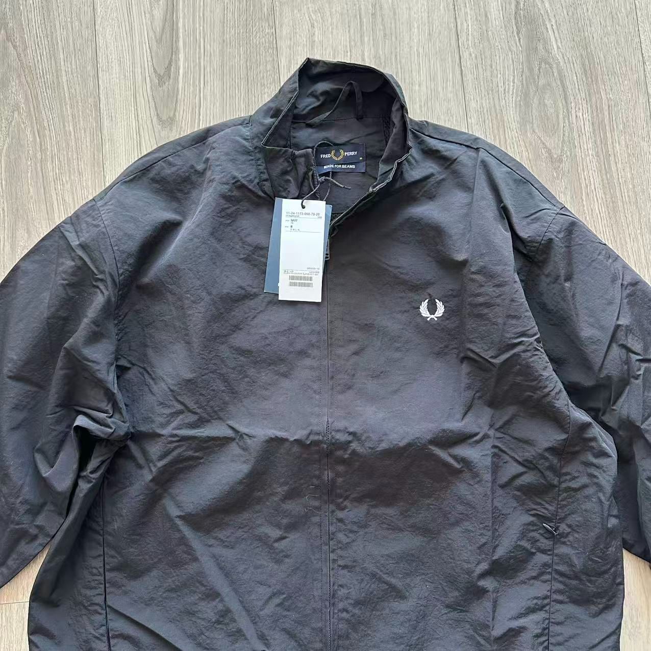 新品 BEAMS 別注 x FRED PERRY Shell Jacket Navy ブルゾン ネイビー