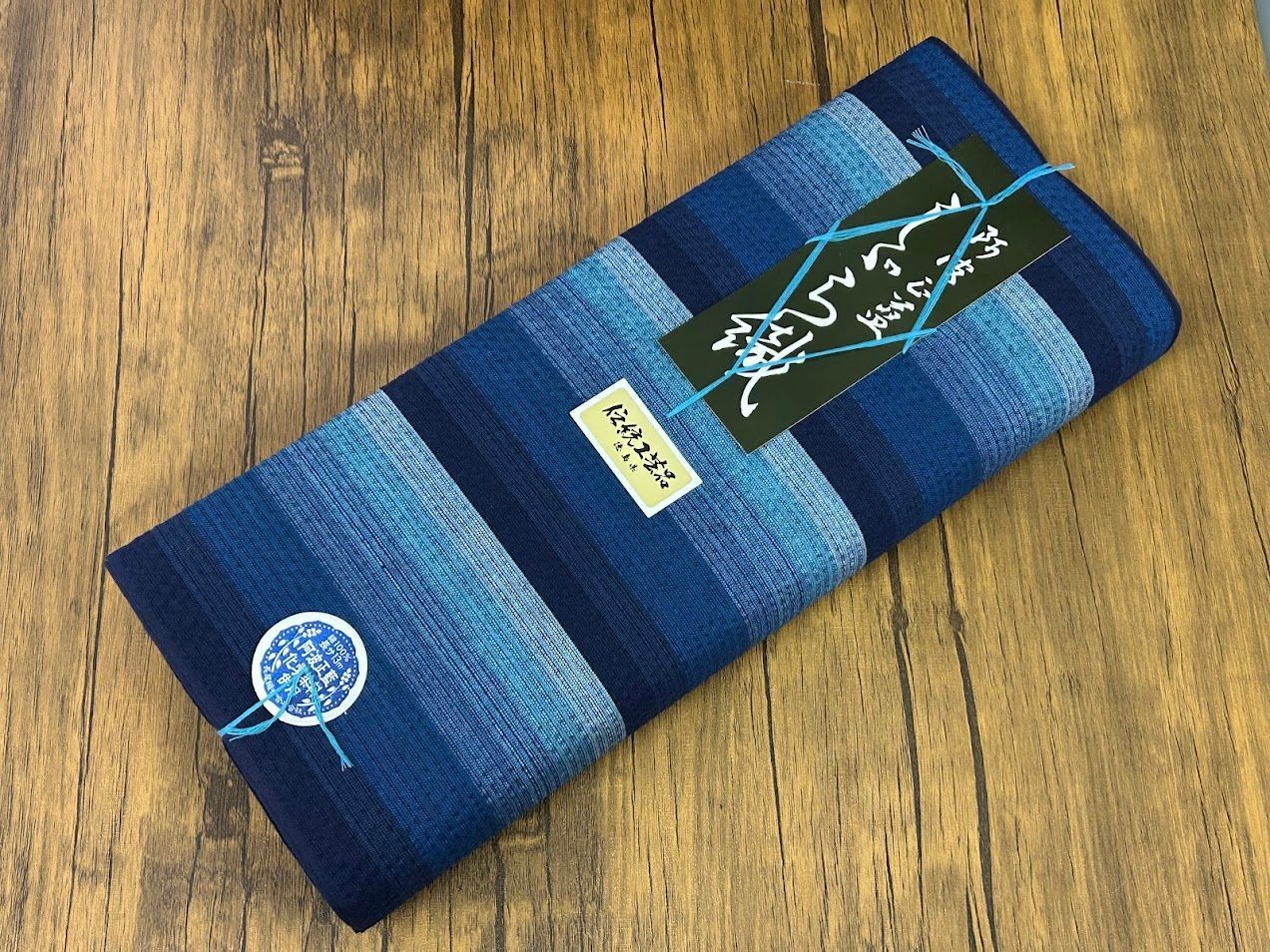 しじら織 浴衣 阿波しじら織り 木綿 着物 夏着物 コットン着物 単衣きもの 反物 お仕立て 生地 伝統 技術 大人の浴衣 大人 ゆかた 本格派