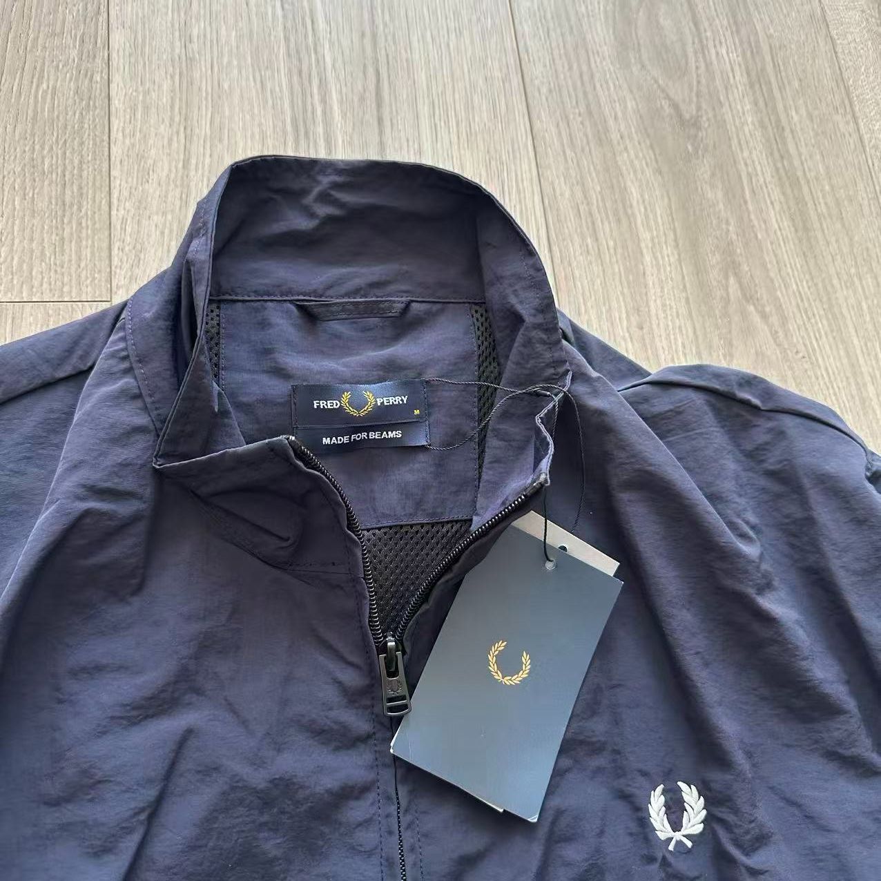 新品 BEAMS 別注 x FRED PERRY Shell Jacket Navy ブルゾン ネイビー