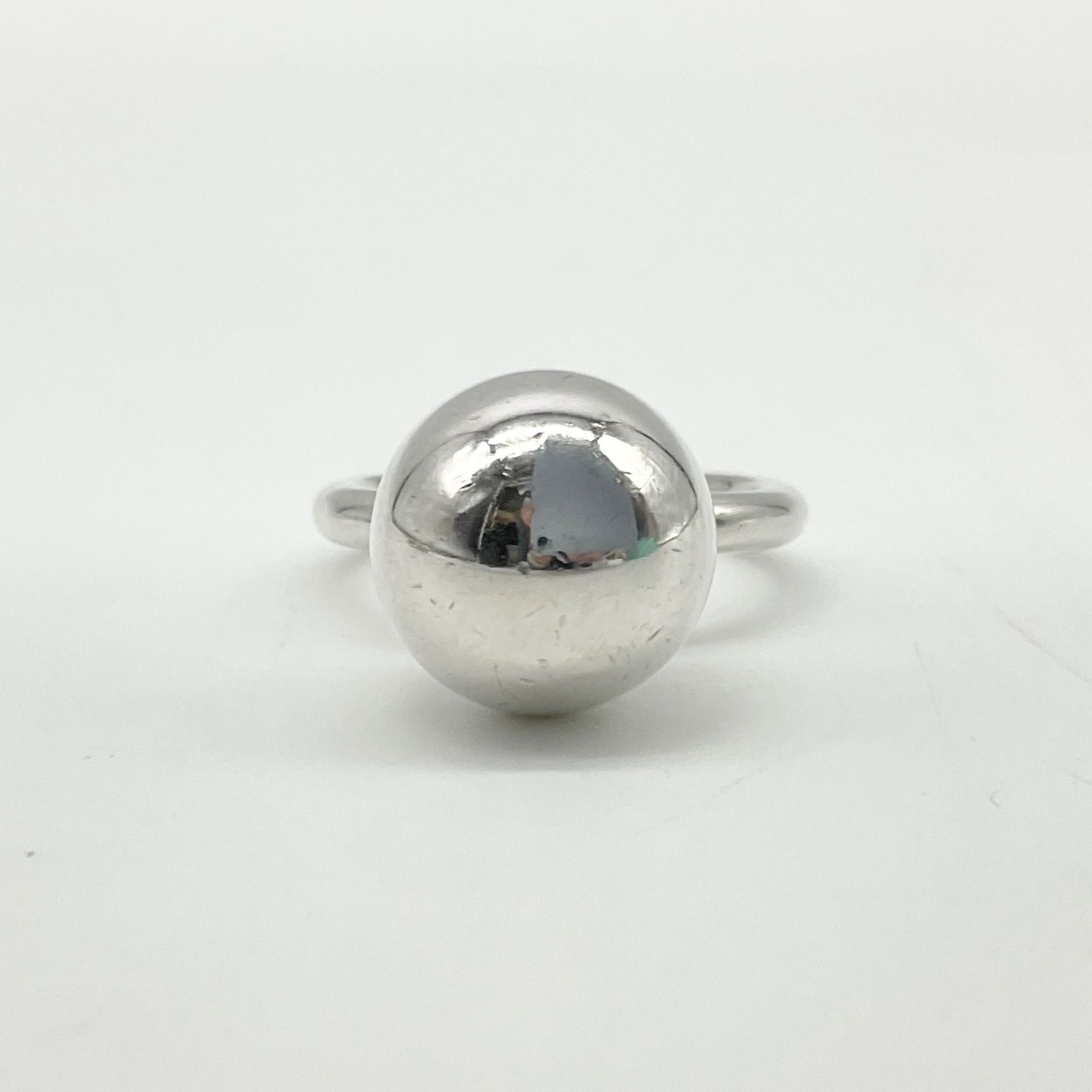 Tiffany-Co. ティファニー ハードウェア ボールリング 12 mm 指輪 Ag 925 SV シルバー 9号 ABランク 5_361