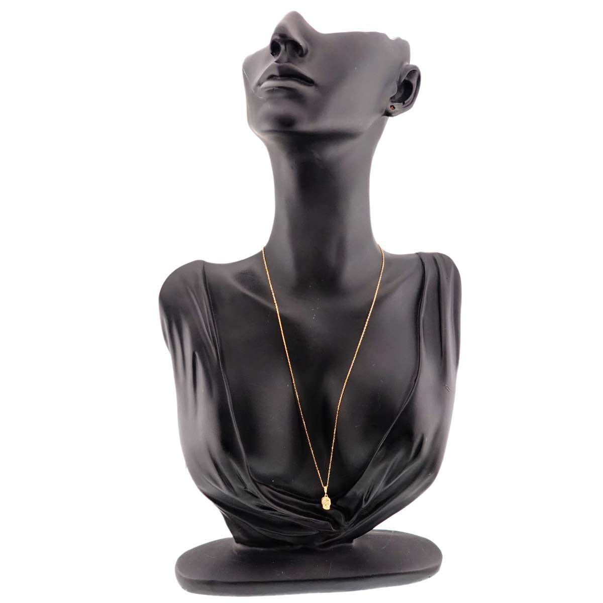 ローリーロドキン LOREE RODKIN スカル ダイヤ ネックレス 40cm K18 YG