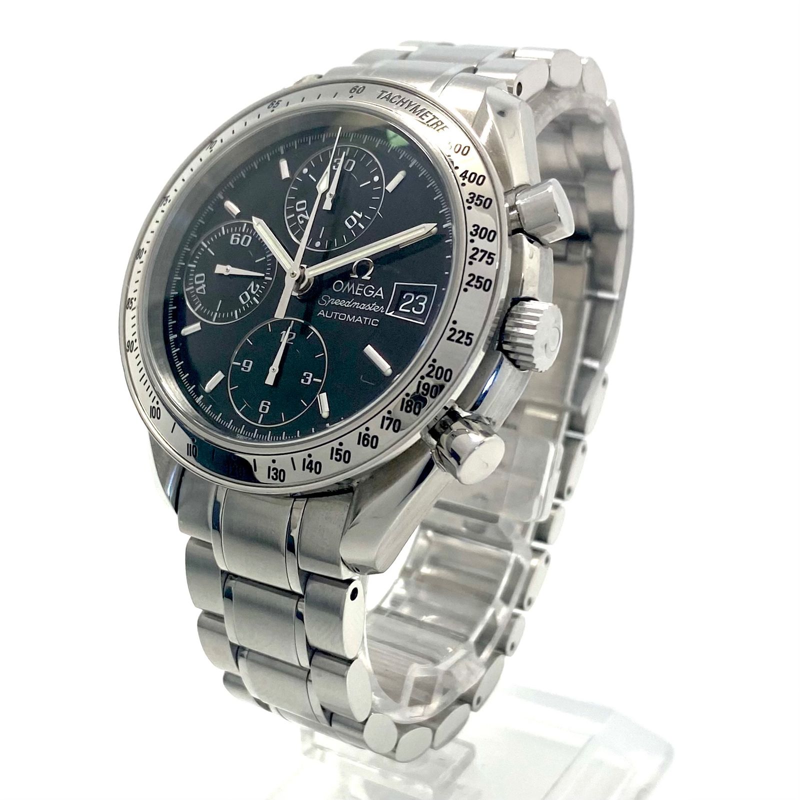 OH済み 腕時計 メンズ オメガ OMEGA スピードマスター デイト 3513.50 黒 デイト表示 タキメーター 自動巻