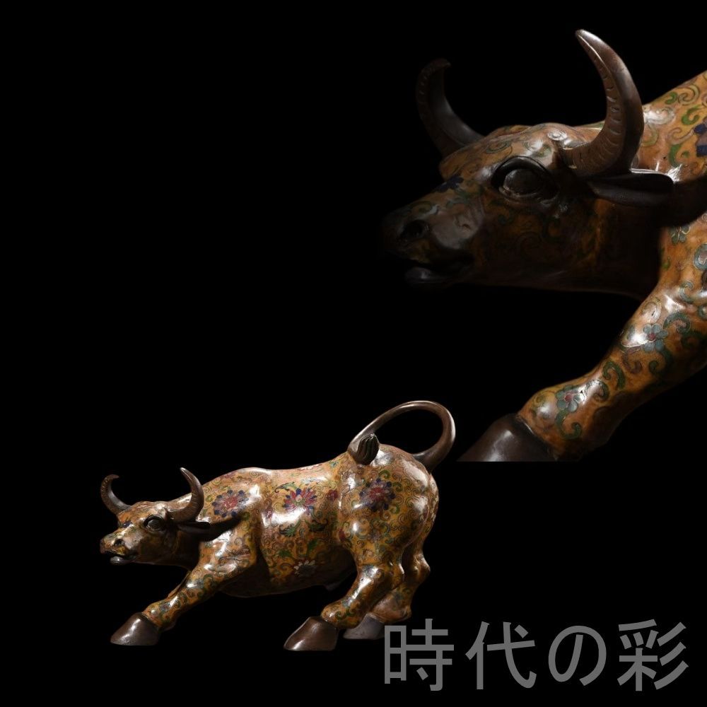 ♢中国美術工芸品 景泰藍絶妙 琺瑯彩 飾り皿 盆 古玩 古美術品 七宝焼