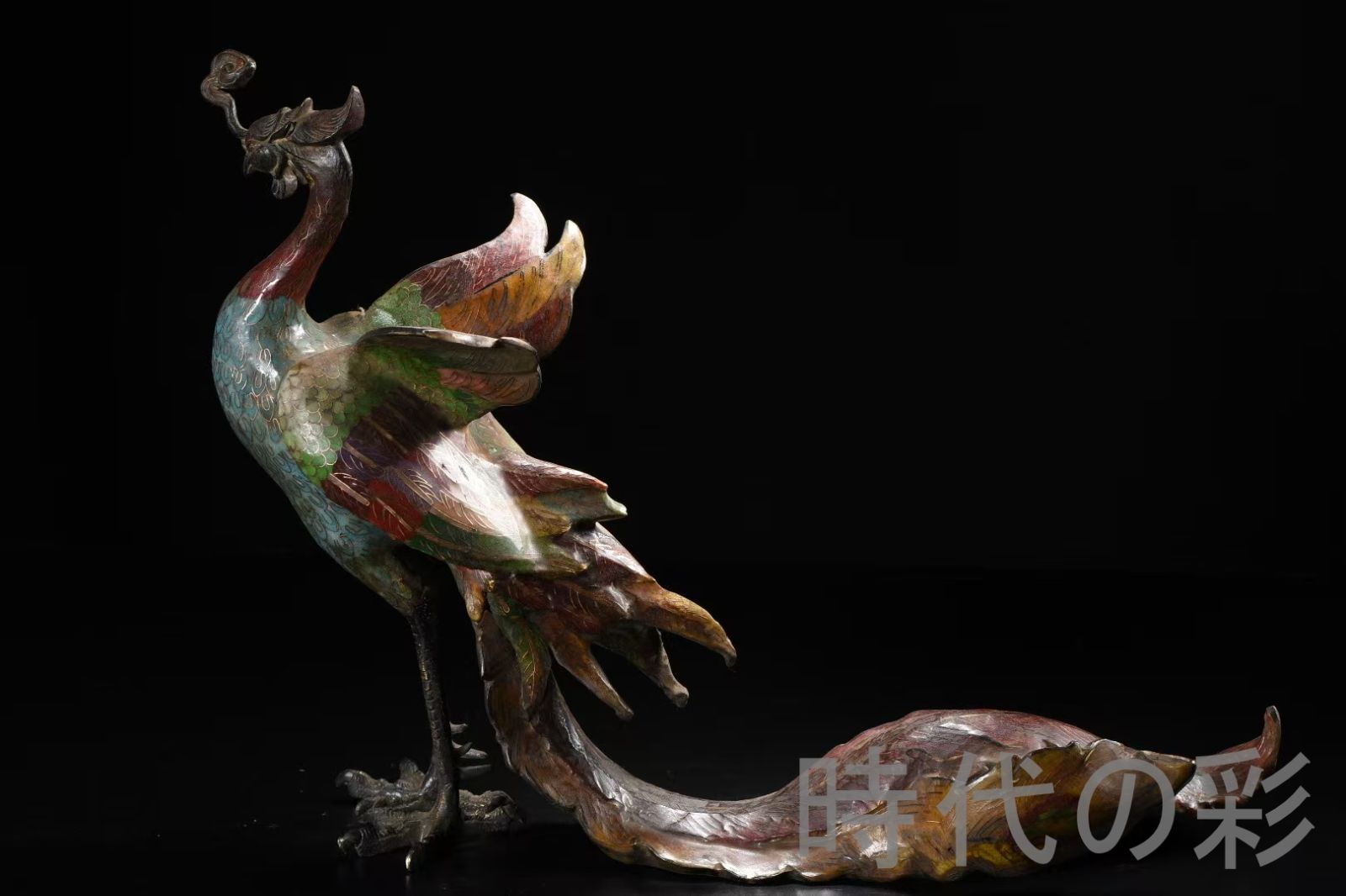 中国古美術 銅胎景泰藍鳳凰像 絲琺瑯彩 銅器 彩釉 飾置物 美術工藝 唐物 骨董 收藏品 大型 年代物 稀少 R07110618 WWW_OPDRERGINERDOGAN_COM