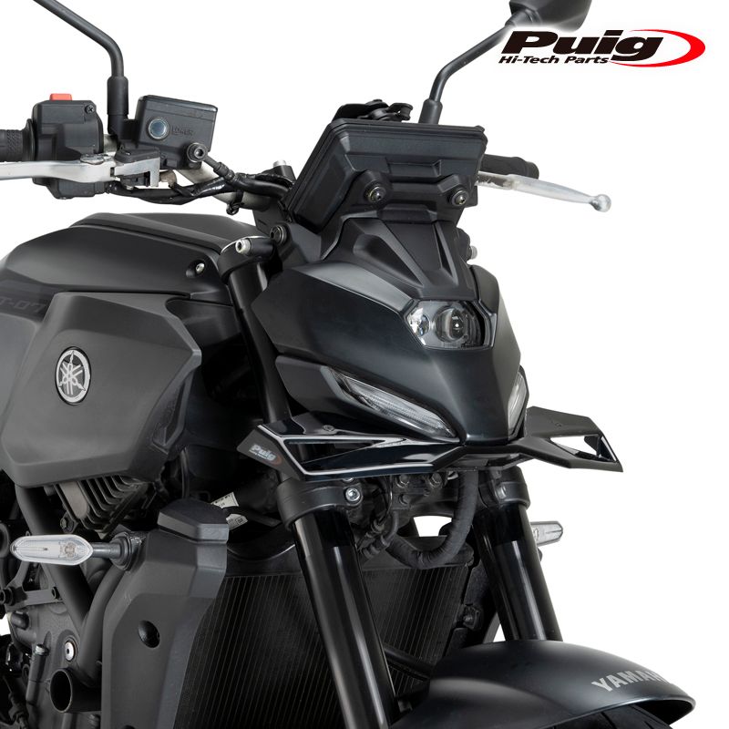 Puig 22417 N NAKED FRONTAL BLACK YAMAHA MT 07 25 プーチ フロントダウンフォース ネイキッドスポイラー