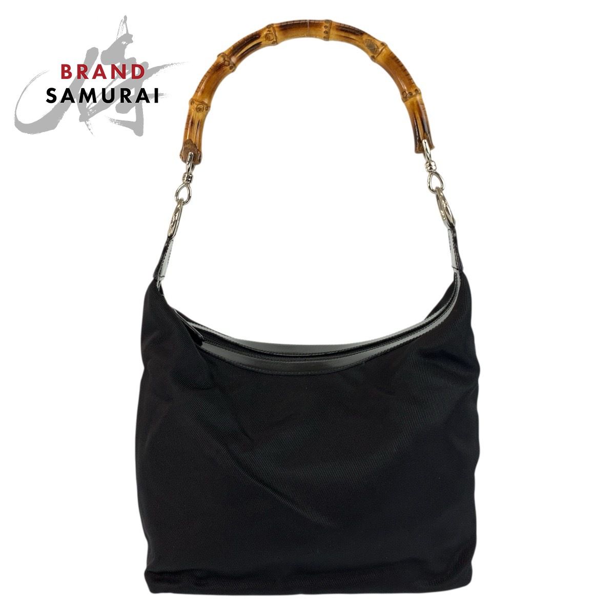 GUCCI グッチ バンブー ブラック 黒 シルバー金具 ナイロン 000 2214 0531 ショルダーバッグ レディース 505810