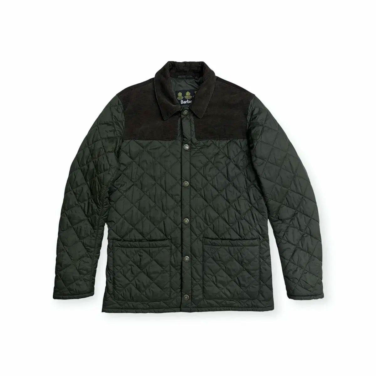 BARBOUR バブアー カーキ キルティング ダウン ジャケット