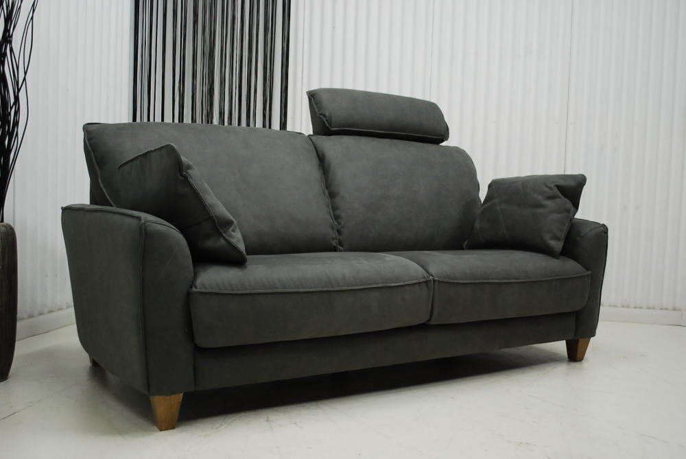 ３人掛けスモールソファー グレー