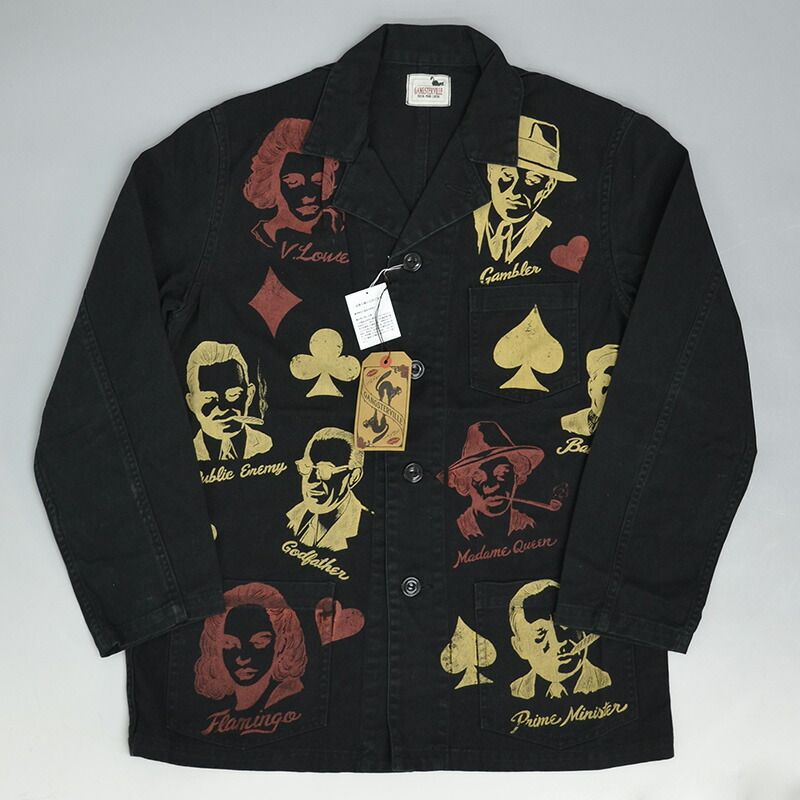 グラッドハンド ギャングスタービル 定価 43 780円 モブスター ミドルコート GSV-19-SS-02 ブラック