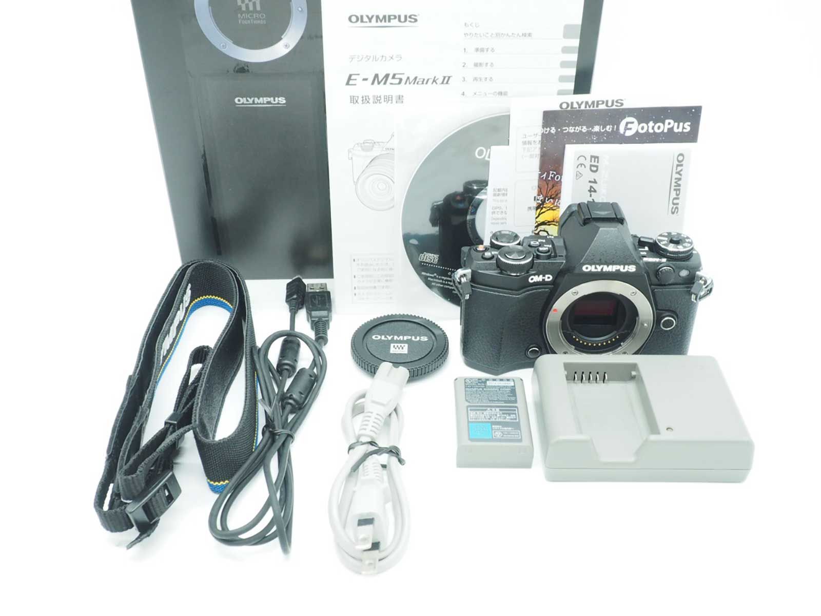 オリンパス Olympus OM-D E-M5 II 16.1MP Body Only Black 863 shots 元箱 Z5598A