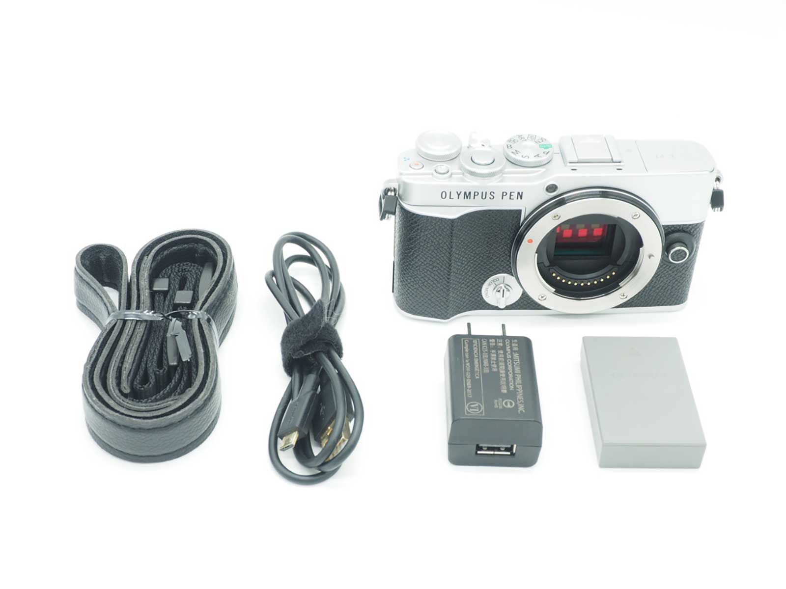 オリンパス Olympus Pen E-P7 20.3MP Digital Camera Body Silver 434 shots Z5602A