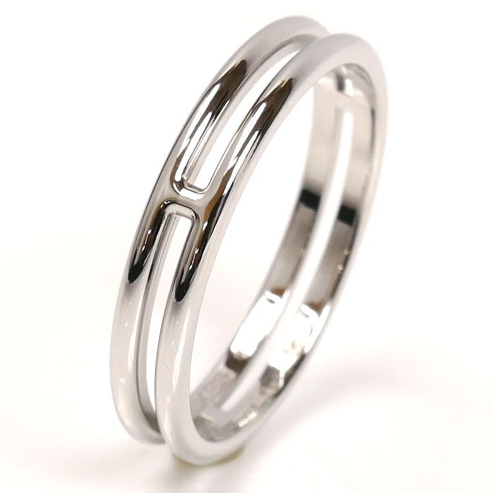 HERMES エルメス K 18 WG ホワイトゴールド アリアンヌ リング 指輪 15.5号 56 3.2 g メンズ