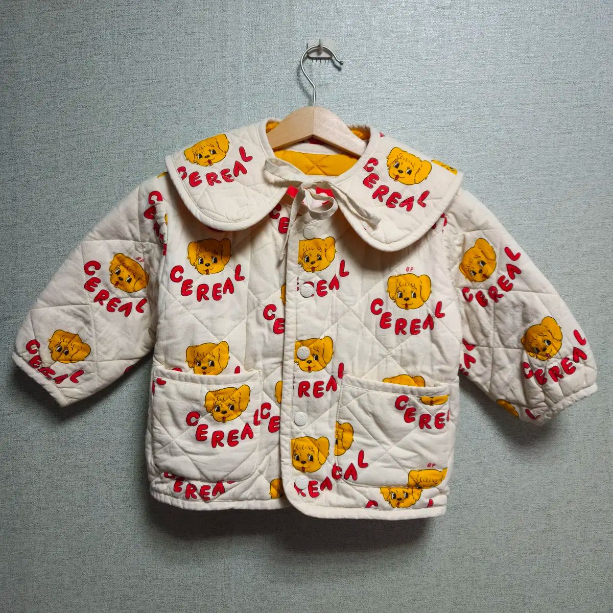 BEBE DE PINO ベベデピノ シリアル ニット キルティングジャケット ネック カラ レギンス セット 100-110