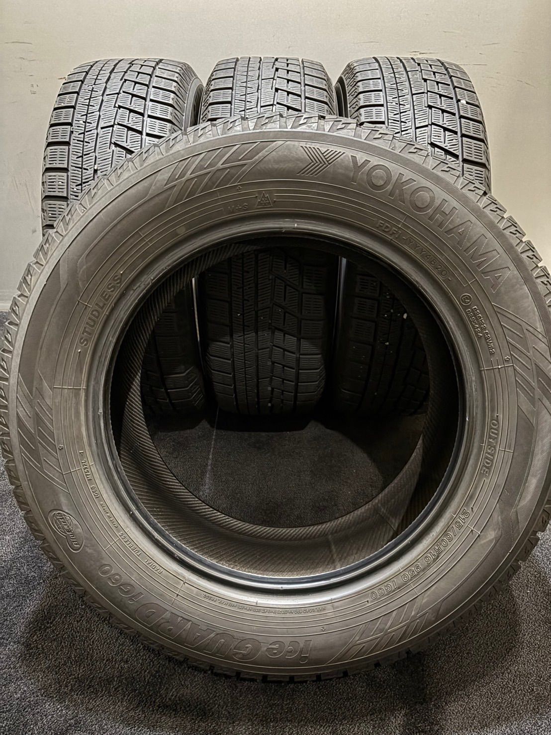  215 60 R 16 ice GUARD iG 20年製 スタッドレス 4本 ヨコハマ アイスガード クラウン ヴェゼル CX 3 南3 K 584 16インチ スタッドレス