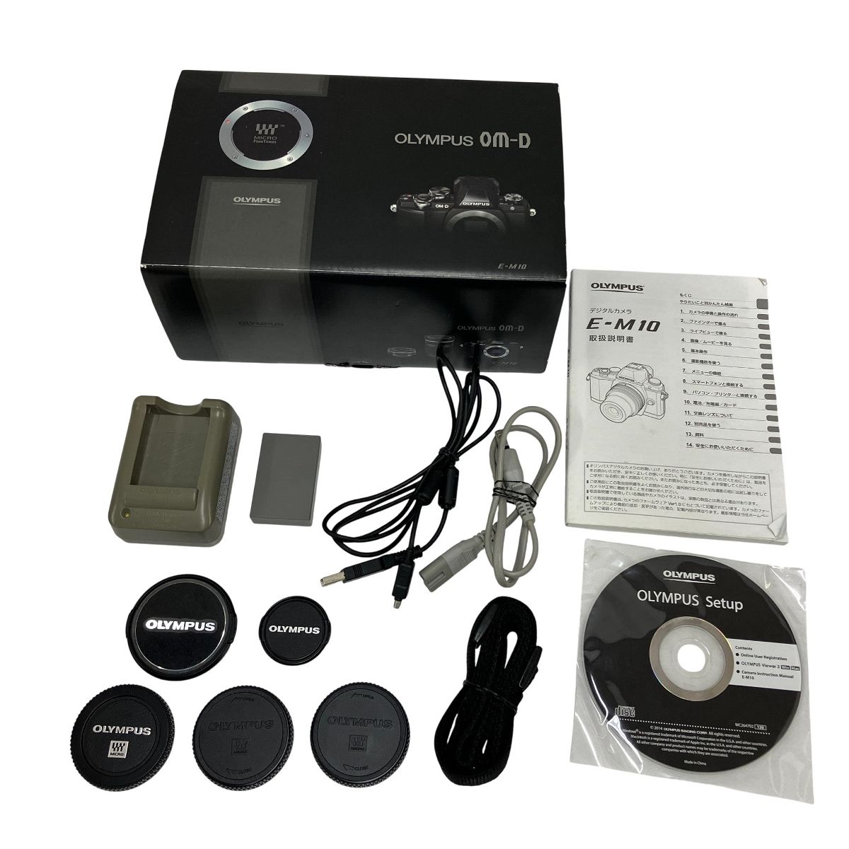 OLYMPUS OM-D E-M10 14-42mm F3.5-5.6 40-150mm F4-5.6 ダブルズームキット オリンパス ミラーレス一眼 カメラ 訳有 T10595008