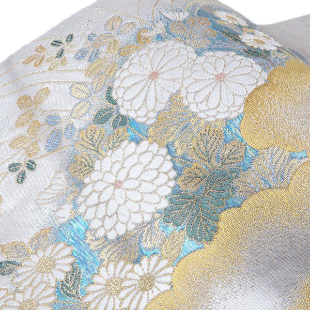 六通 流水に鴛鴦と花の図