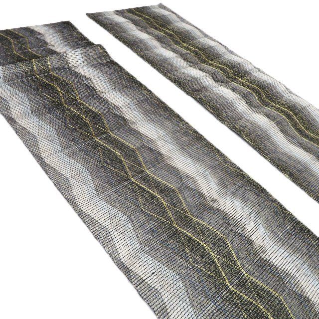  袋帯 リサイクル 正絹 カジュアル 仕立て上がり 全通 組織 組帯 黒色 多色 金 きもの北條 A 1294-1 袋帯 帯