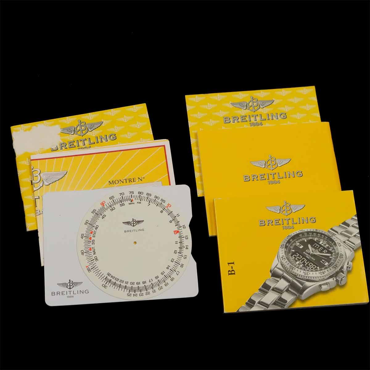 ブライトリング B 1 A 68362 デジタルアナログ メンズ 腕時計 ブラック クォーツ ウォッチ