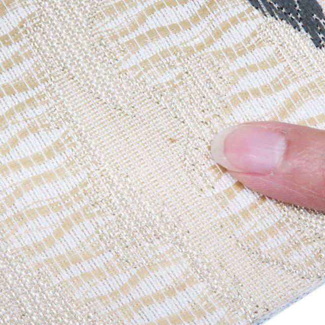  袋帯 リサイクル 正絹 セミフォーマル カジュアル 仕立て上がり 六通 よろけ織 流水模様 箔糸 多色 金 きもの北條 A 1294-4 袋帯 帯