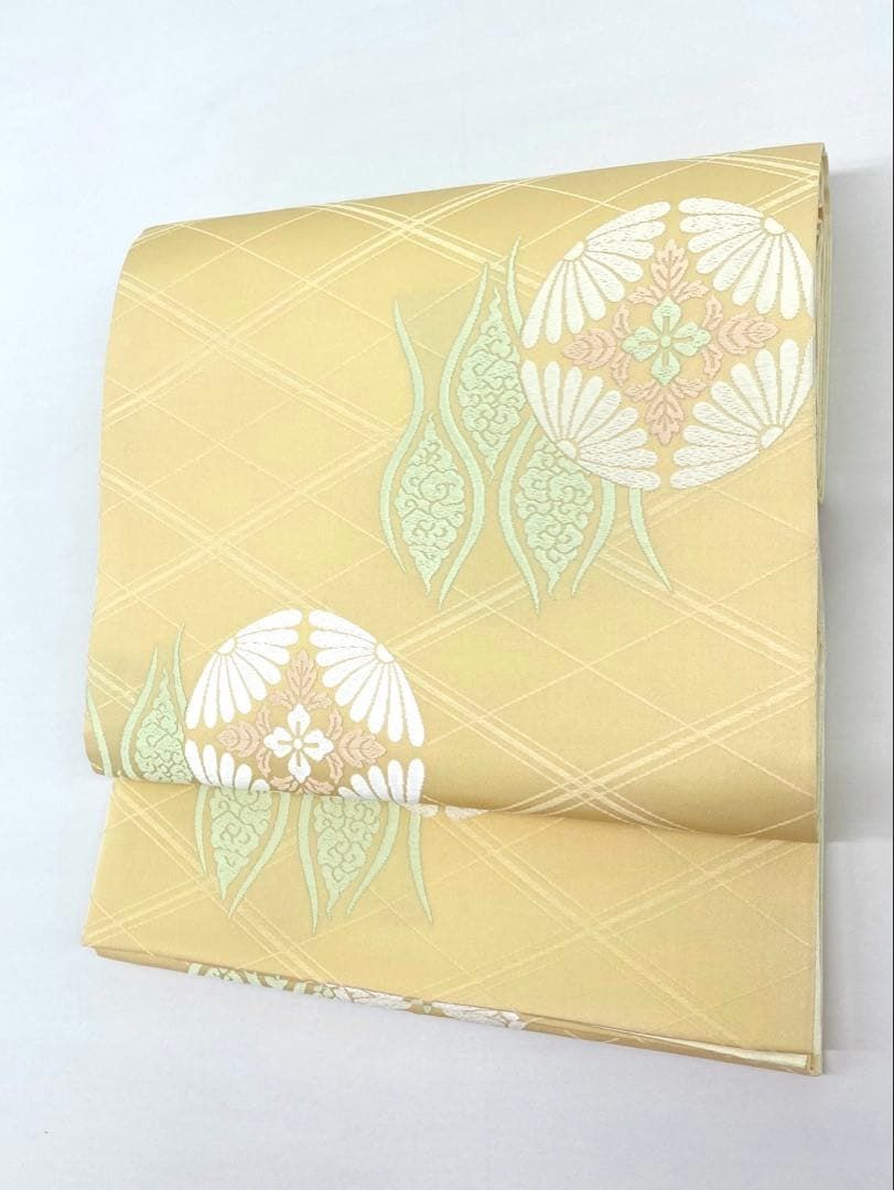  名門問屋 岡慶 別注唐織 袋帯 雲上草木染錦 正絹 六通 D 101 袋帯 帯