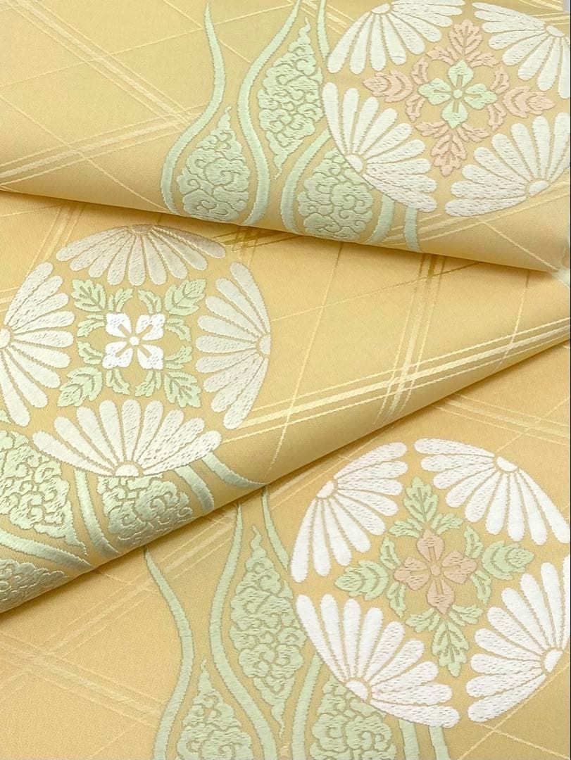 名門問屋 岡慶 別注唐織 袋帯 雲上草木染錦 正絹 六通 D 101