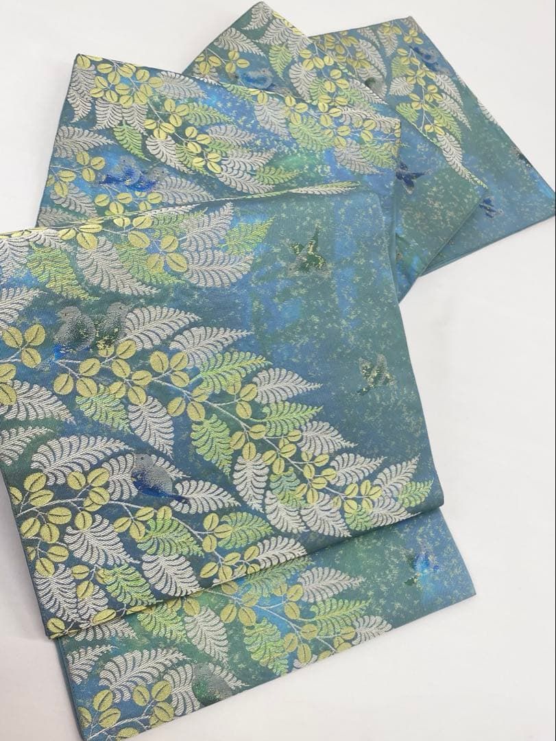  川島織物 本袋帯 鳥 金糸 正絹 六通 D 100 袋帯 帯