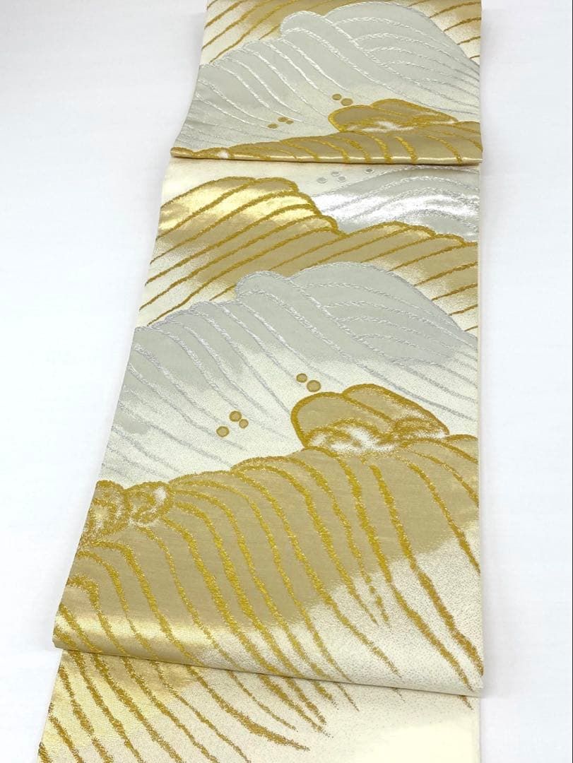 山口美術織物謹織 袋帯 菊地祥波錦文 正絹 D095 - メルカリ