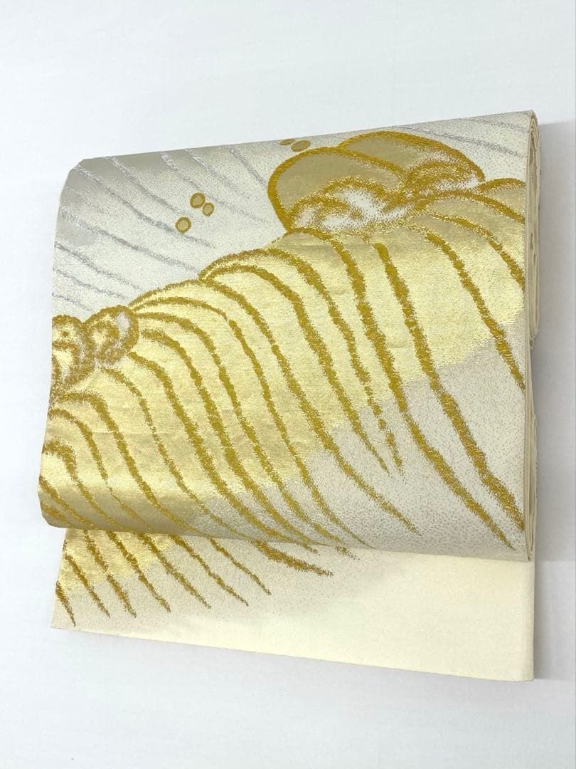 山口美術織物謹織 袋帯 菊地祥波錦文 正絹 D095 - メルカリ