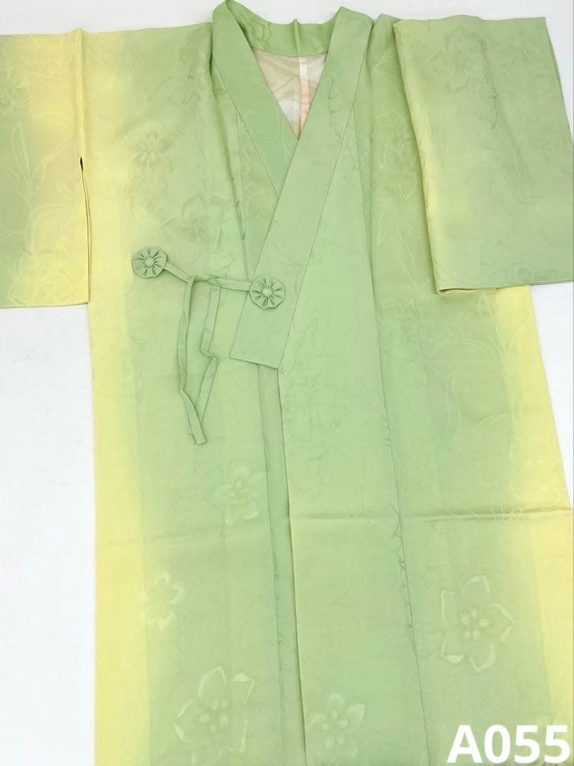 着物衿コート 正絹 パステル ロングサイズ A 055