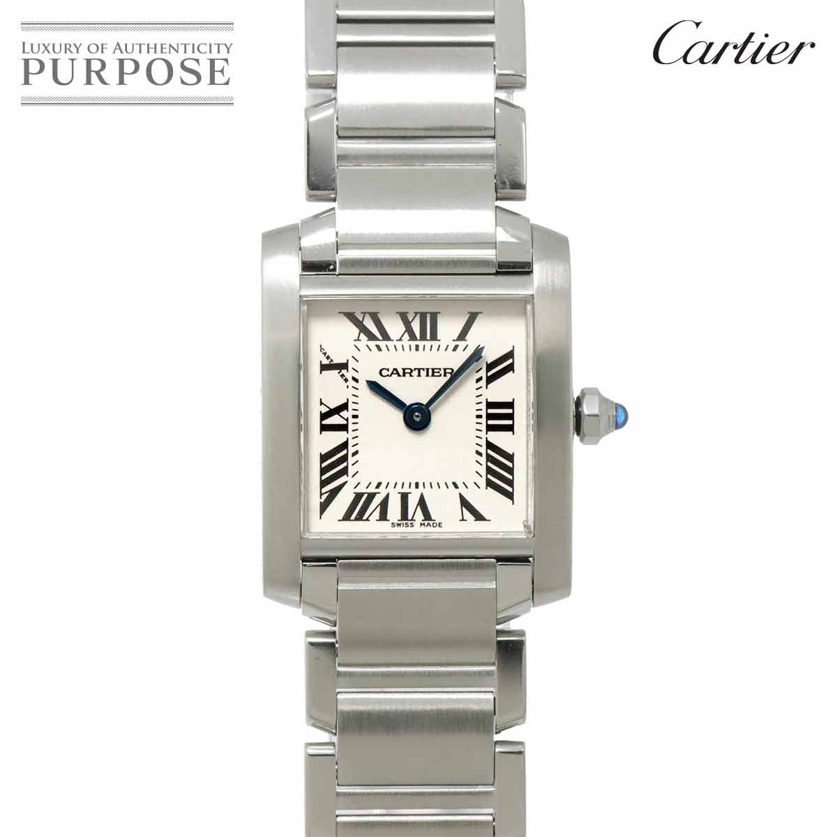 カルティエ Cartier タンクフランセーズSM W51008Q3 レディース 腕時計 アイボリー クォーツ ウォッチ Tank Francaise 90296607