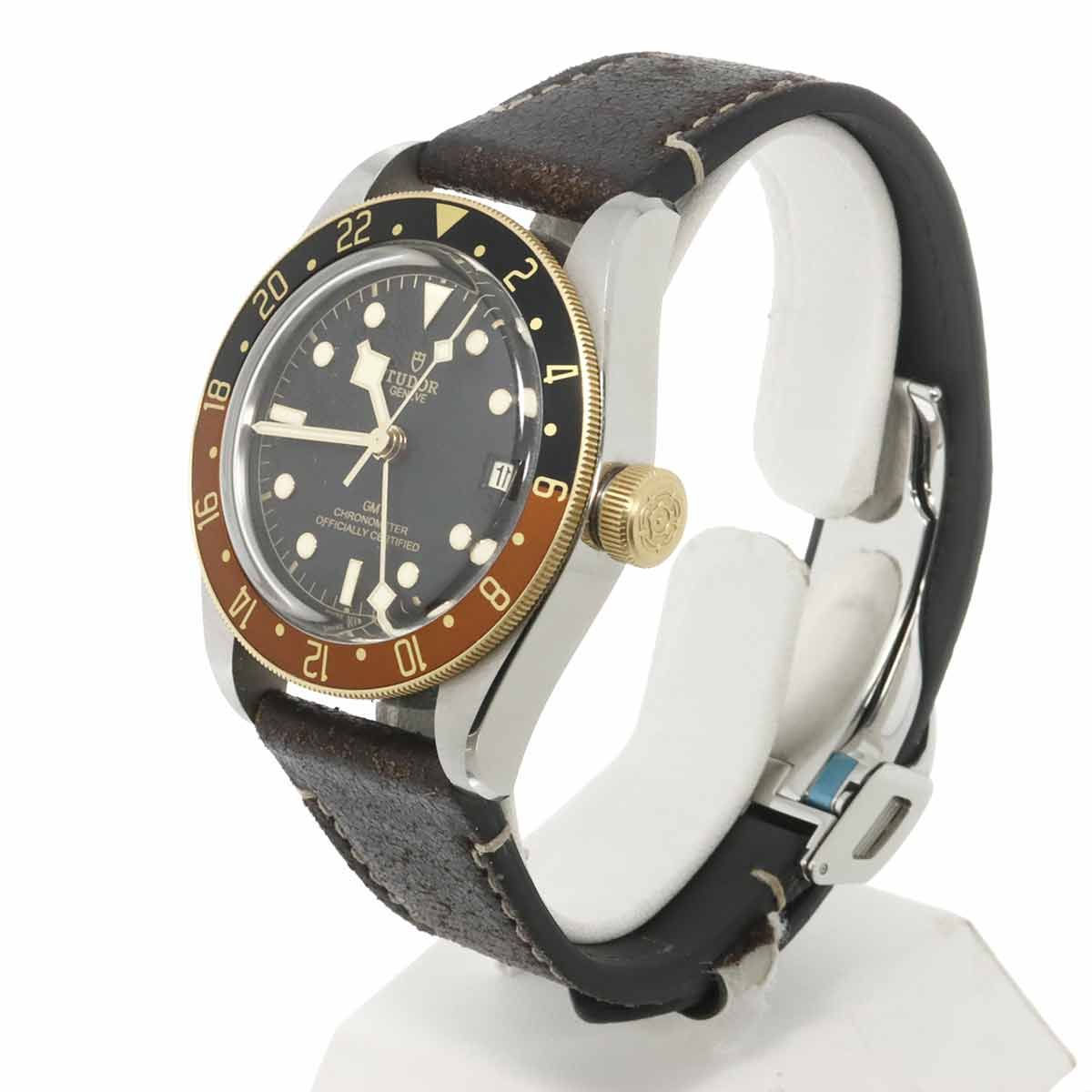  チューダー チュードル TUDOR ブラックベイGMT S G コンビ 79833 MN メンズ 腕時計 デイト K 18 YG 自動巻き Black Bay GMT 自動巻き時計 腕時計(アナログ)