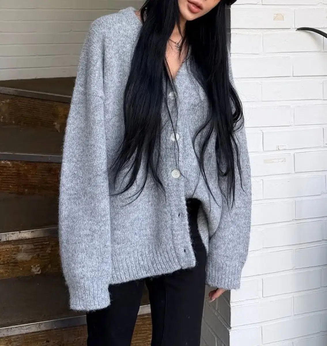 TOH toh カーディガン ダスティ スノウ