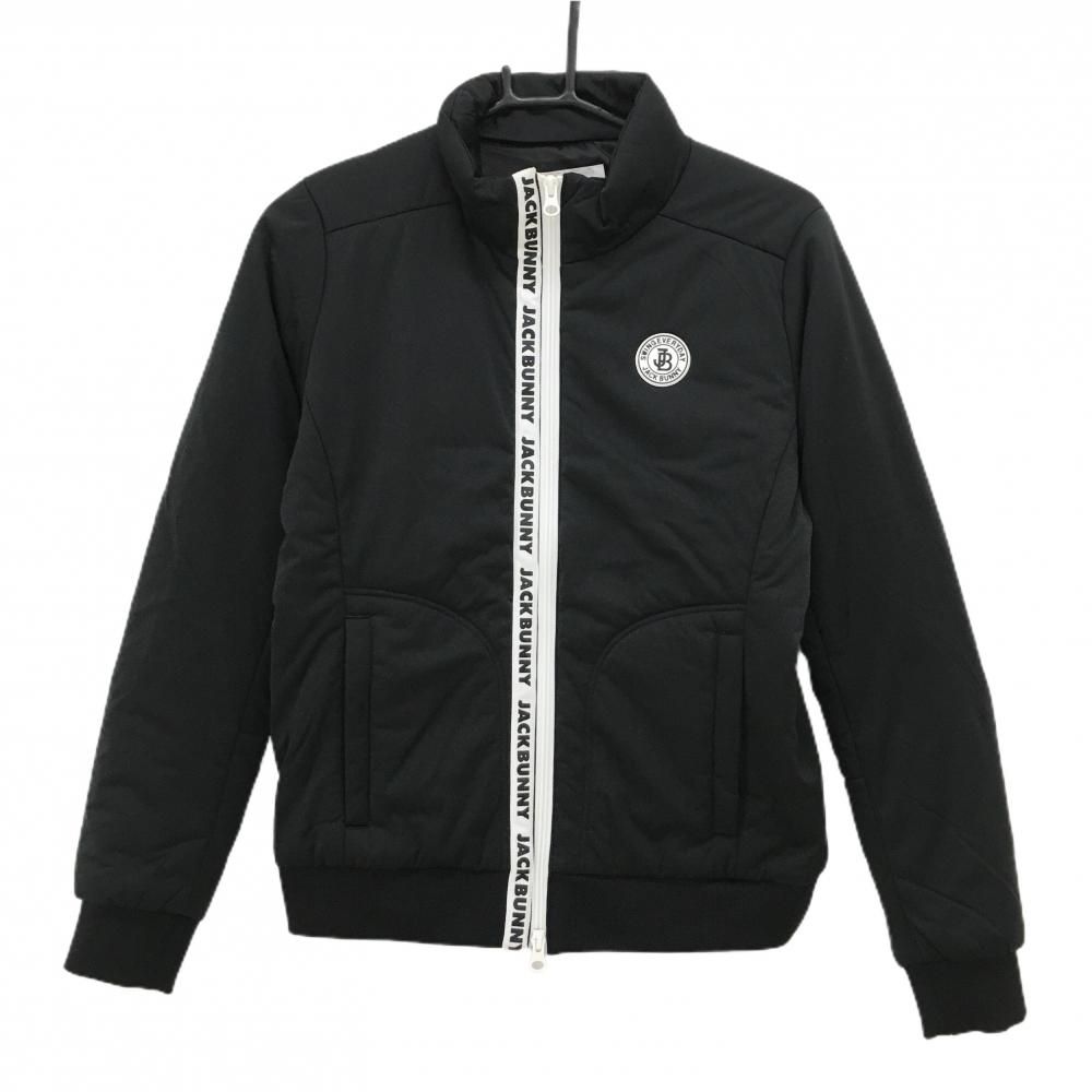 ジャックバニー 中綿ジャケット 黒×白 シリコンロゴ レディース 1 M ゴルフウェア Jack Bunny