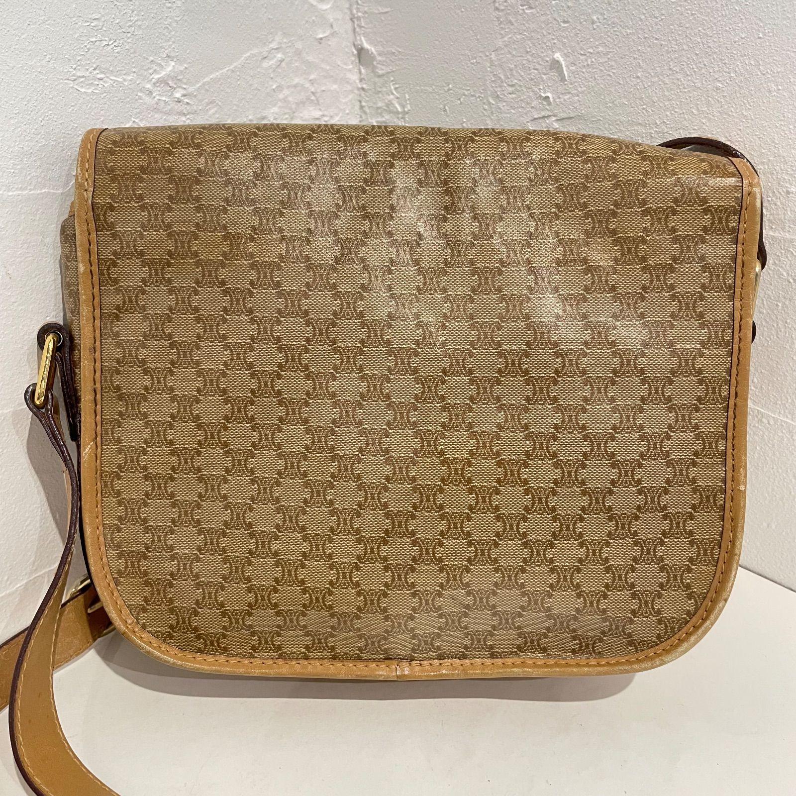 CELINE セリーヌ マカダム ショルダーバッグ レディース マグネット式開閉 Y