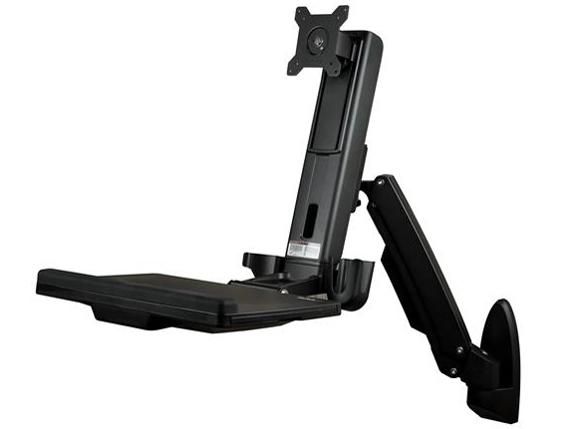 2営業日で発送 STARTECH.COM 昇降デスク 壁面設置 1x 24インチVESA 多関節 耐荷重8kg WALLSTS1