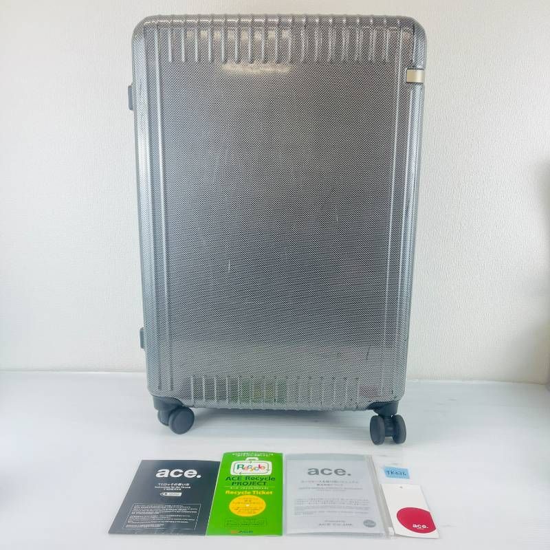 TK036 トーキョーレーベル パリセイド3-Z スーツケース ace. TOKYO LABEL tokyo-0691502 ブラックカーボン キャリーケース ビジネス 旅行 宿泊 鞄 カバン 4輪 キャスター搭載 エース 黒 本体 説明書