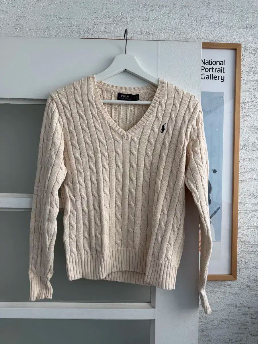 ポロ ラルフローレン ケーブル ニット アイボリー M
