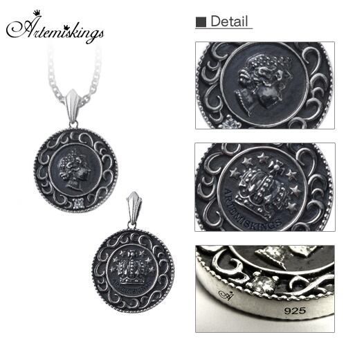 リバーシブルコインペンダント アルテミスキングス ペンダントトップのみ シルバー ジュエリーブランド