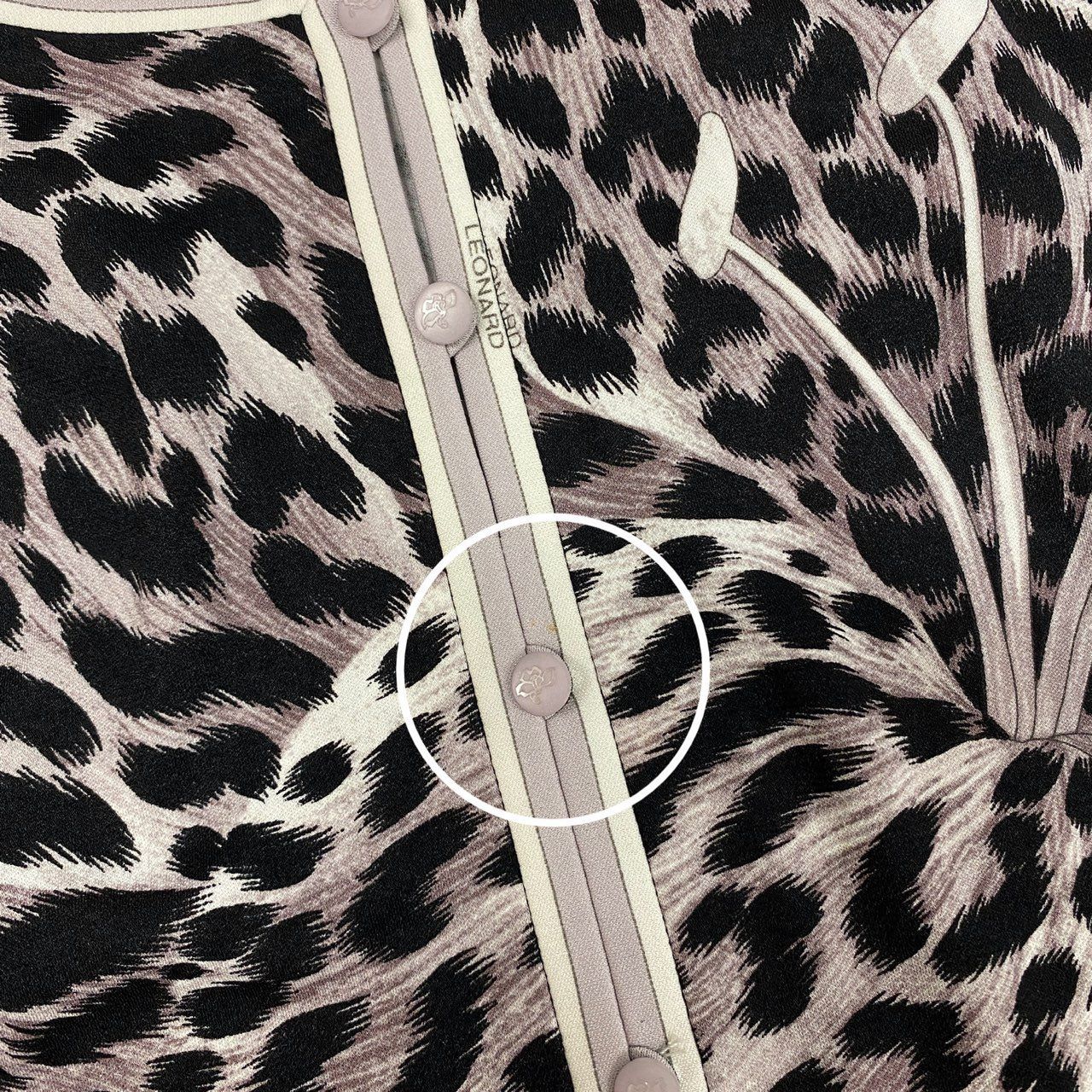 69k7 LEONARD レオナール チュニックワンピース 7分袖 総柄 フラワー  